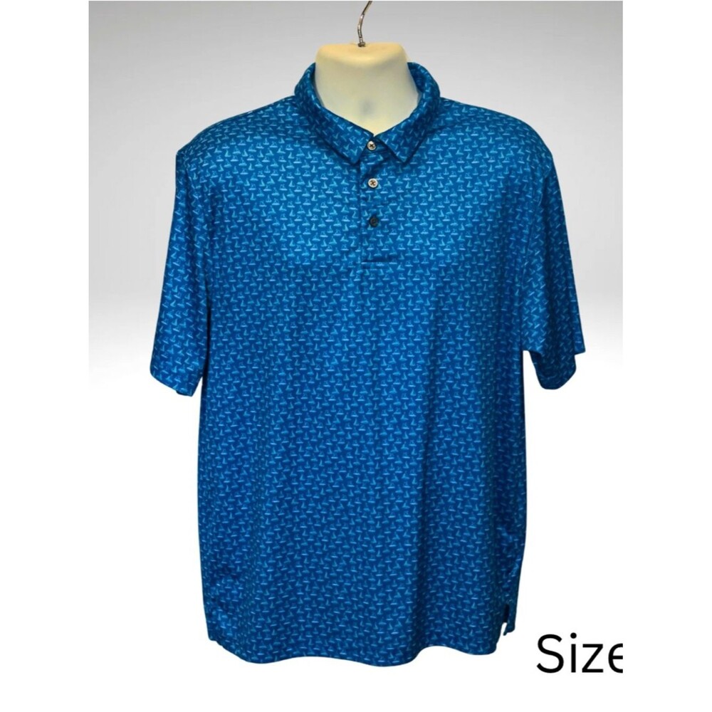 Jack Nicklaus Men’s Golf Polo Shirt – Sailboat Print – Size L